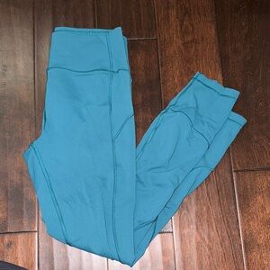 Teal Cropped Leggings